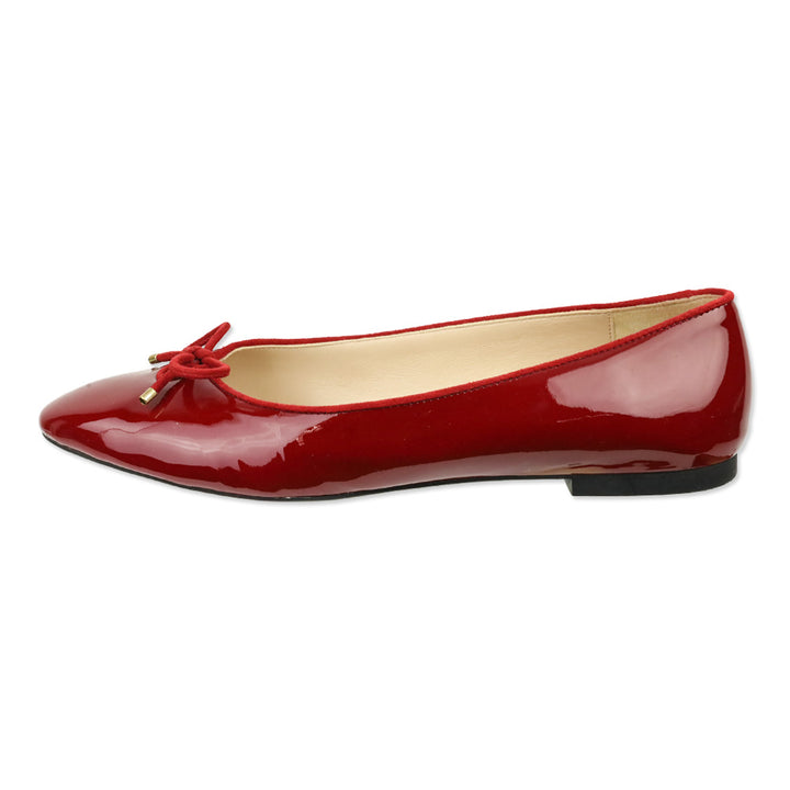 Stuart Weitzman Red Patent Leather Gabby Ballet Flat