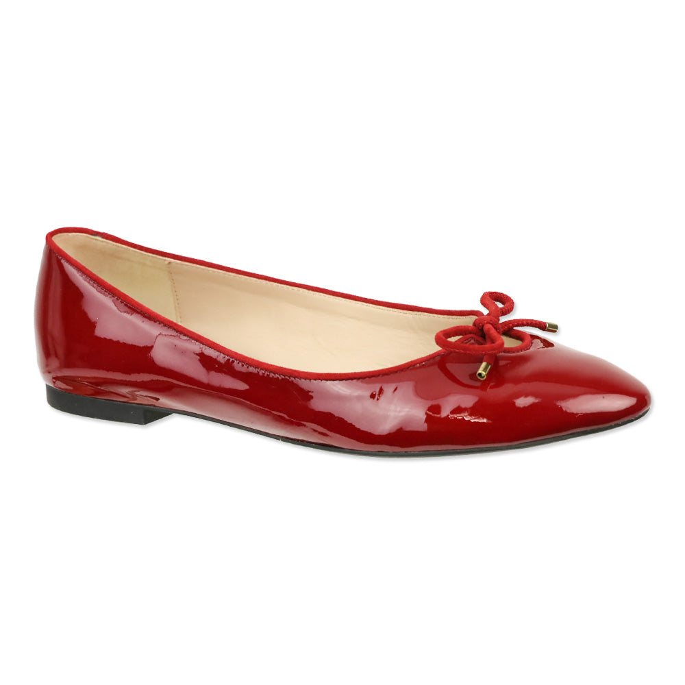 Stuart Weitzman Red Patent Leather Gabby Ballet Flat