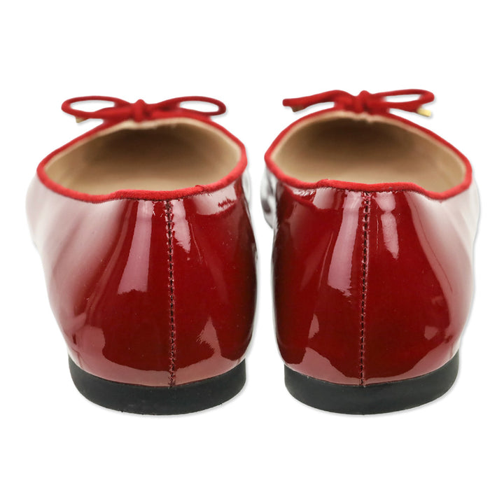 Stuart Weitzman Red Patent Leather Gabby Ballet Flat