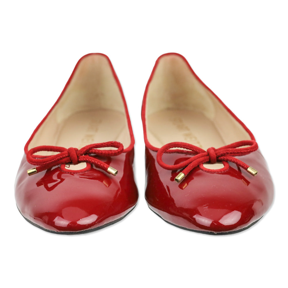Stuart Weitzman Red Patent Leather Gabby Ballet Flat