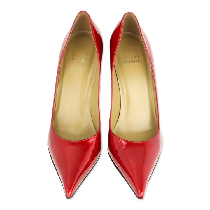 Stuart Weitzman Red Quasar Patent Leather Fever Pumps