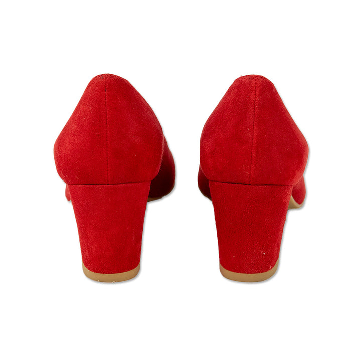 Stuart Weitzman Red Suede Pumps