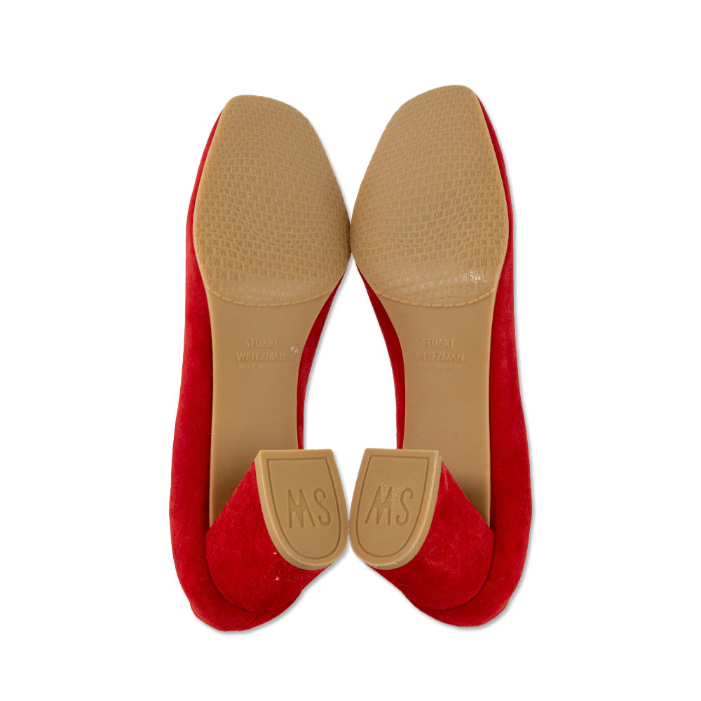 Stuart Weitzman Red Suede Pumps