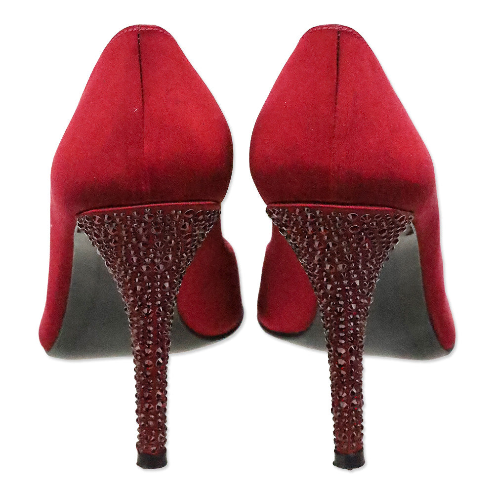 Stuart Weitzman Ruby Satin Give Me Fever Pumps