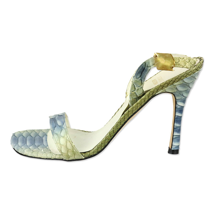 Stuart Weitzman Sea Luau Python Juliart Sandal
