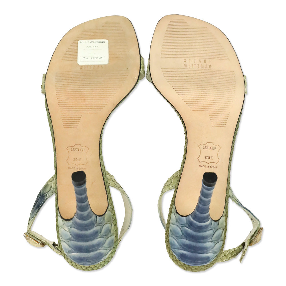 Stuart Weitzman Sea Luau Python Juliart Sandal