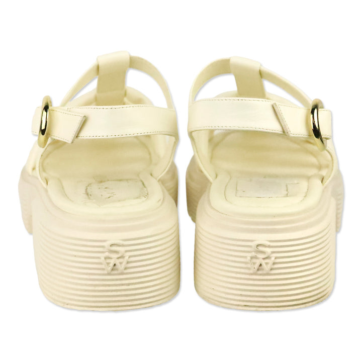 Stuart Weitzman Seashell Tonal Lacquered Nappa Nolita Fisherman Sandal
