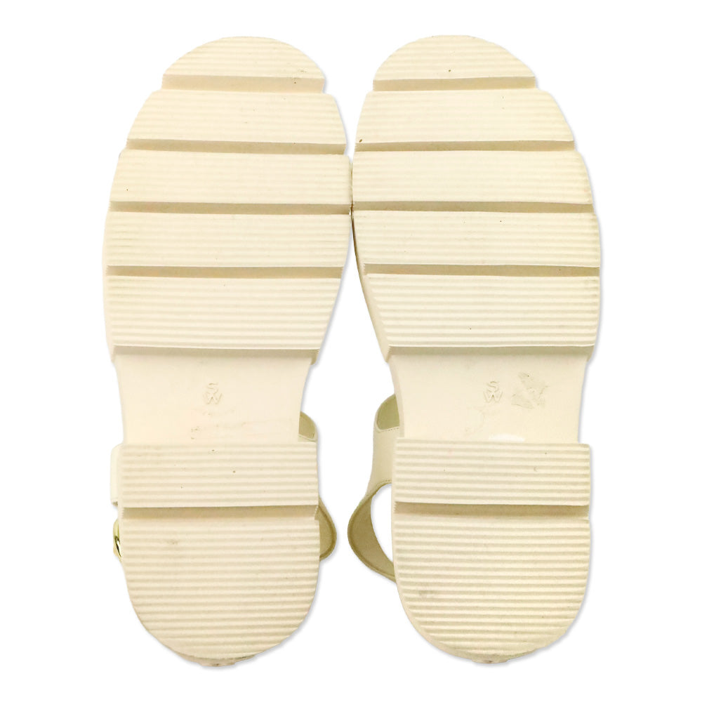 Stuart Weitzman Seashell Tonal Lacquered Nappa Nolita Fisherman Sandal