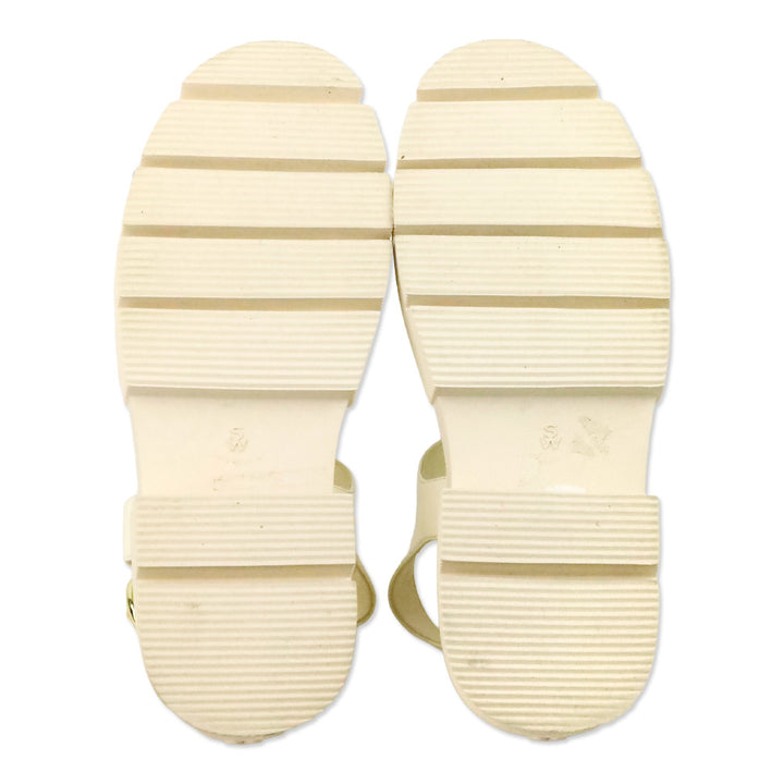 Stuart Weitzman Seashell Tonal Lacquered Nappa Nolita Fisherman Sandal