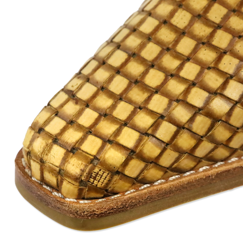 Stuart Weitzman Tan Leather Woven Leather Boot