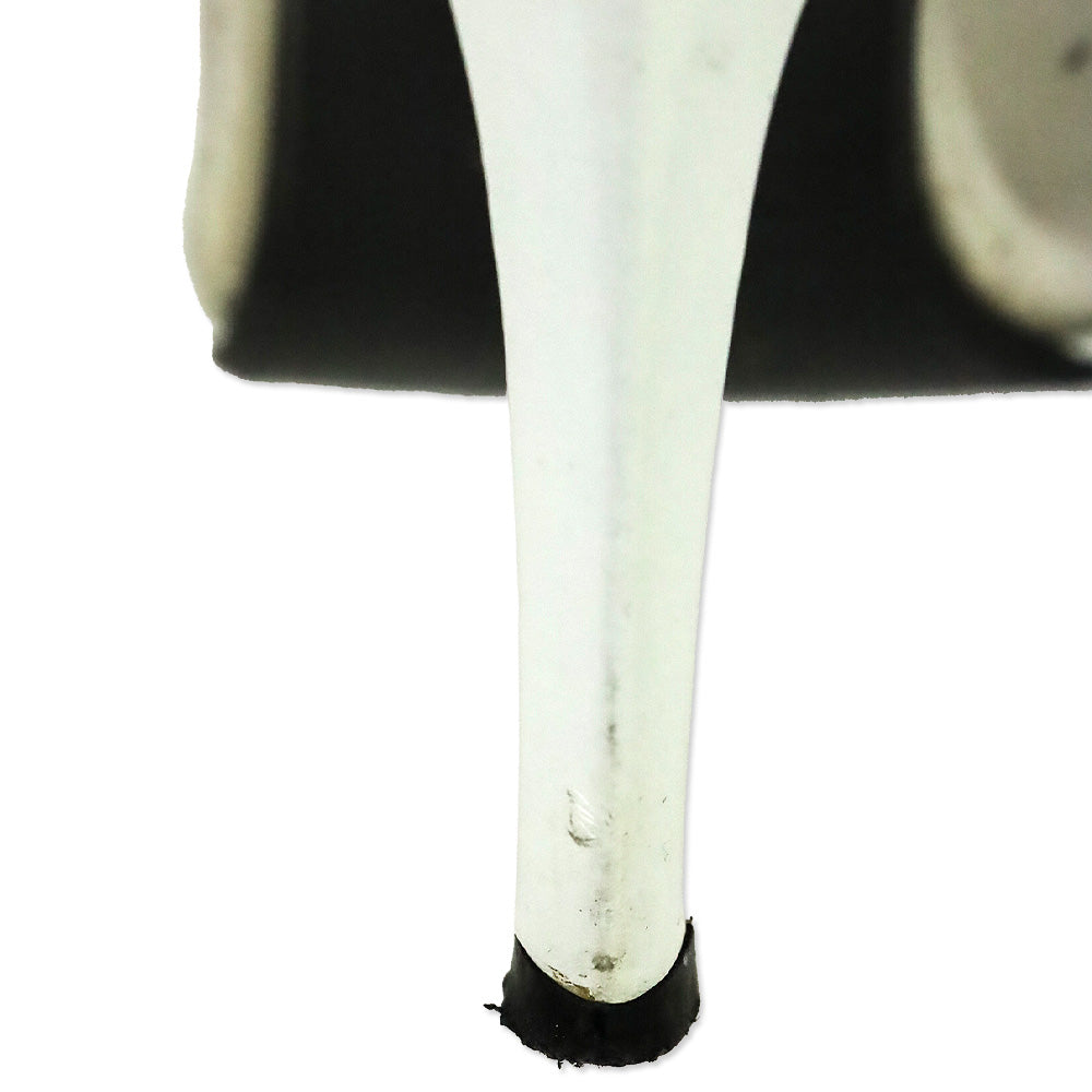 Stuart Weitzman White Leather/PVC Studded Trim Pumps