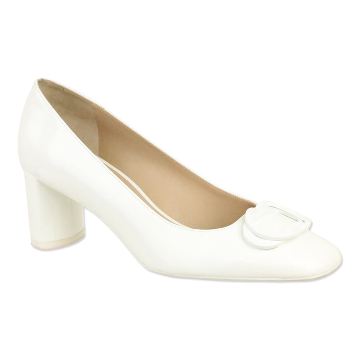 Stuart Weitzman White Patent Anicia 60 Tonal Pump