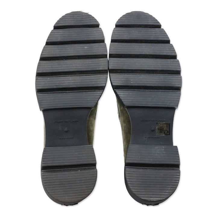 Stuart Wietzman Olive Velvet Chunky Platform Soho Loafers