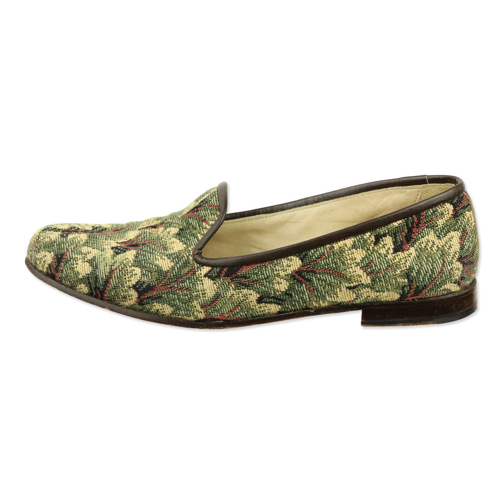 Stubbs & Wooton Baroque Foliage Tapestry Smoking Slippers