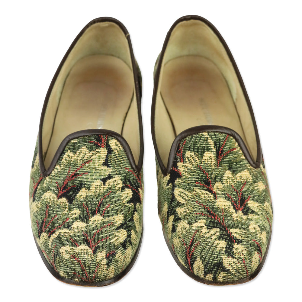 Stubbs & Wooton Baroque Foliage Tapestry Smoking Slippers