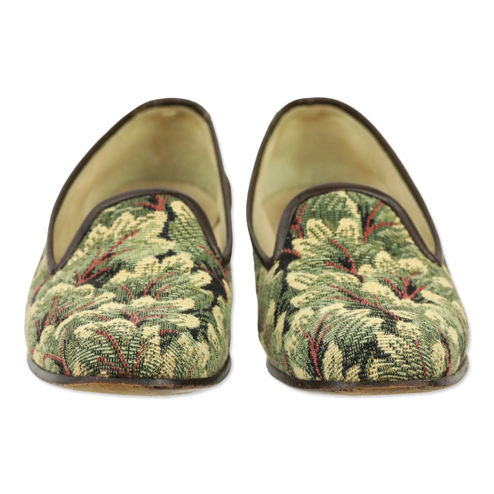 Stubbs & Wooton Baroque Foliage Tapestry Smoking Slippers