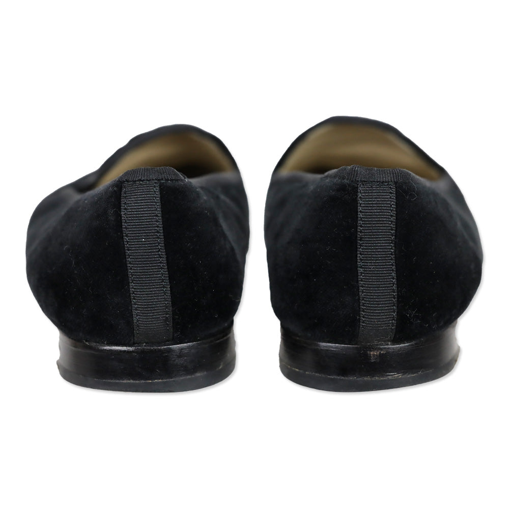 Stubbs & Wootton Martini Black Velvet Loafer