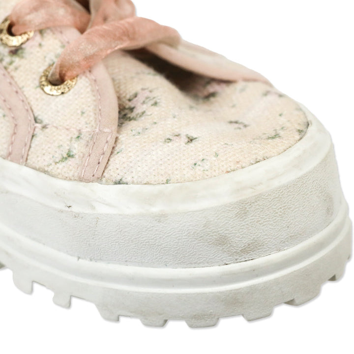 Superga x LoveShackFancy Porcelain Blush Alpina Flower Canvas High-Top Platform Sneakers