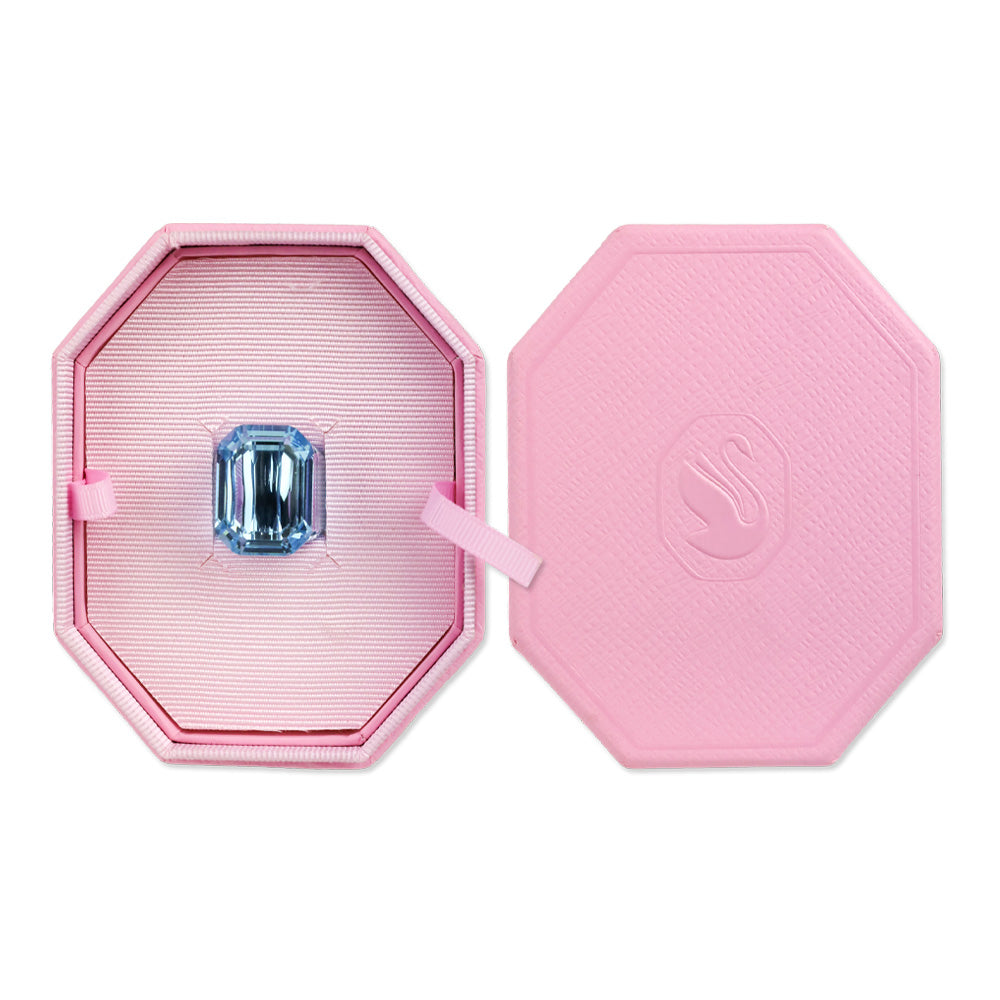 Swarovski Blue Octagon Cut Lucent Cocktail Ring