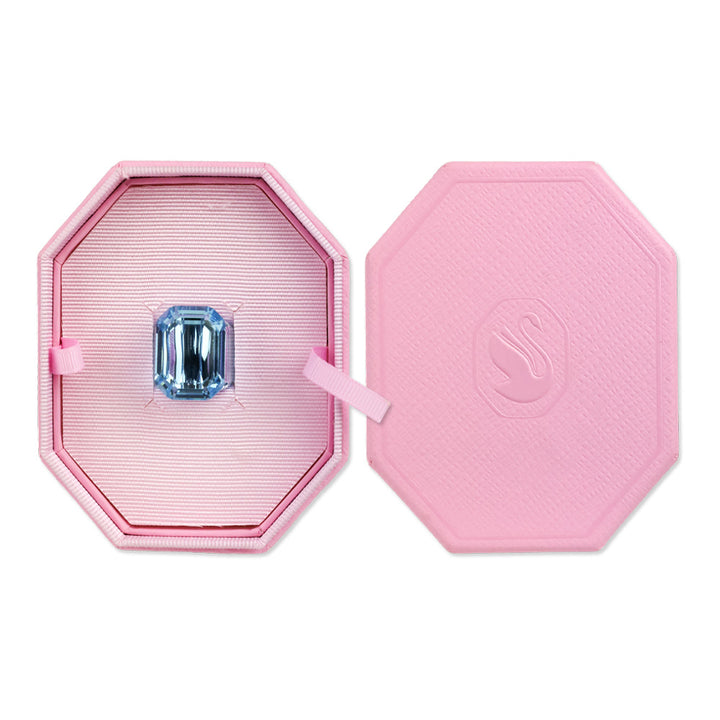 Swarovski Blue Octagon Cut Lucent Cocktail Ring