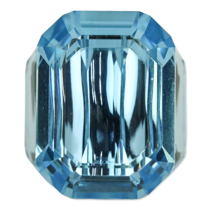 Swarovski Blue Octagon Cut Lucent Cocktail Ring