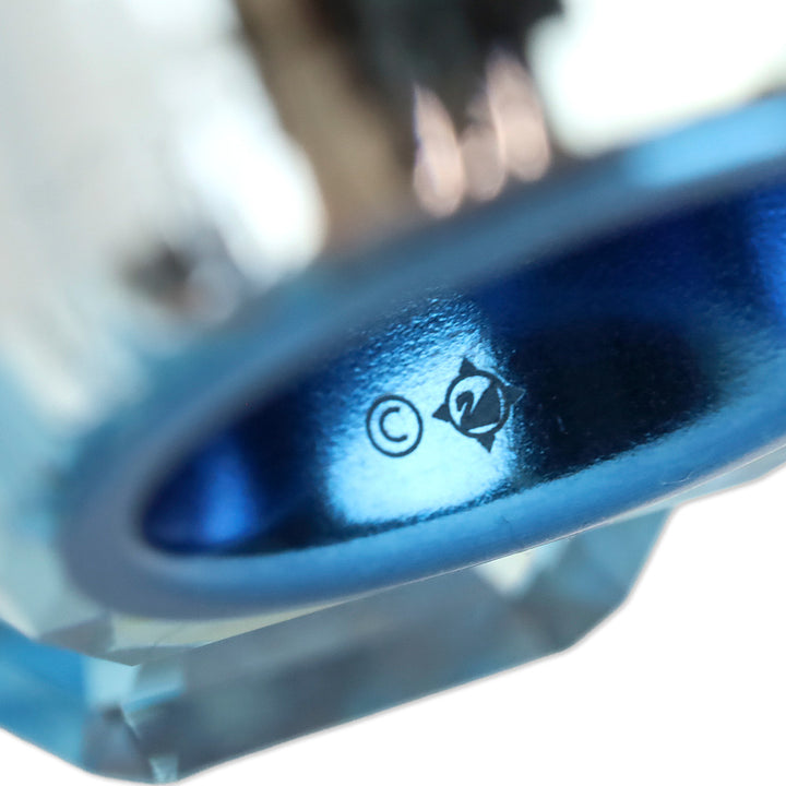 Swarovski Blue Octagon Cut Lucent Cocktail Ring