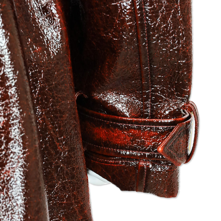 TWP Foreign Affair Burgundy Leather Trench Coat