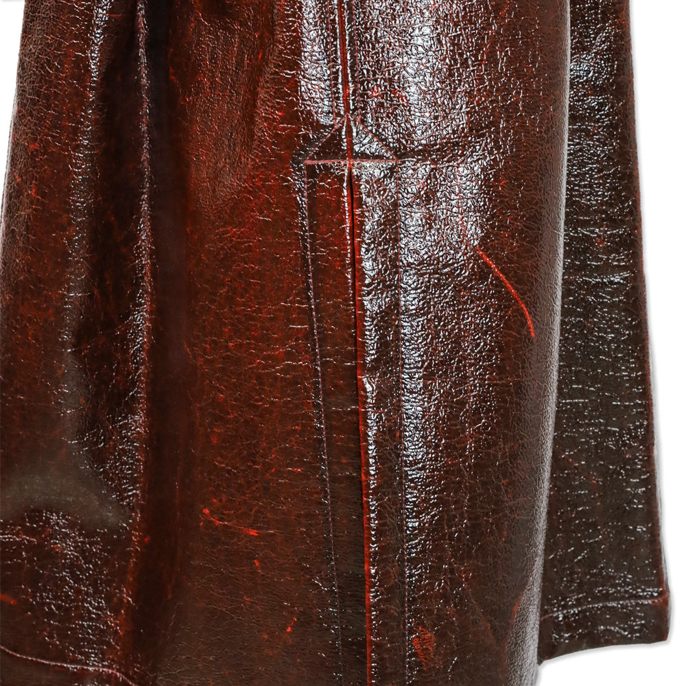 TWP Foreign Affair Burgundy Leather Trench Coat