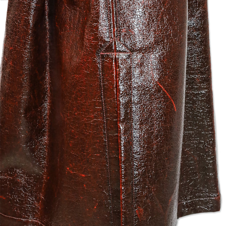 TWP Foreign Affair Burgundy Leather Trench Coat