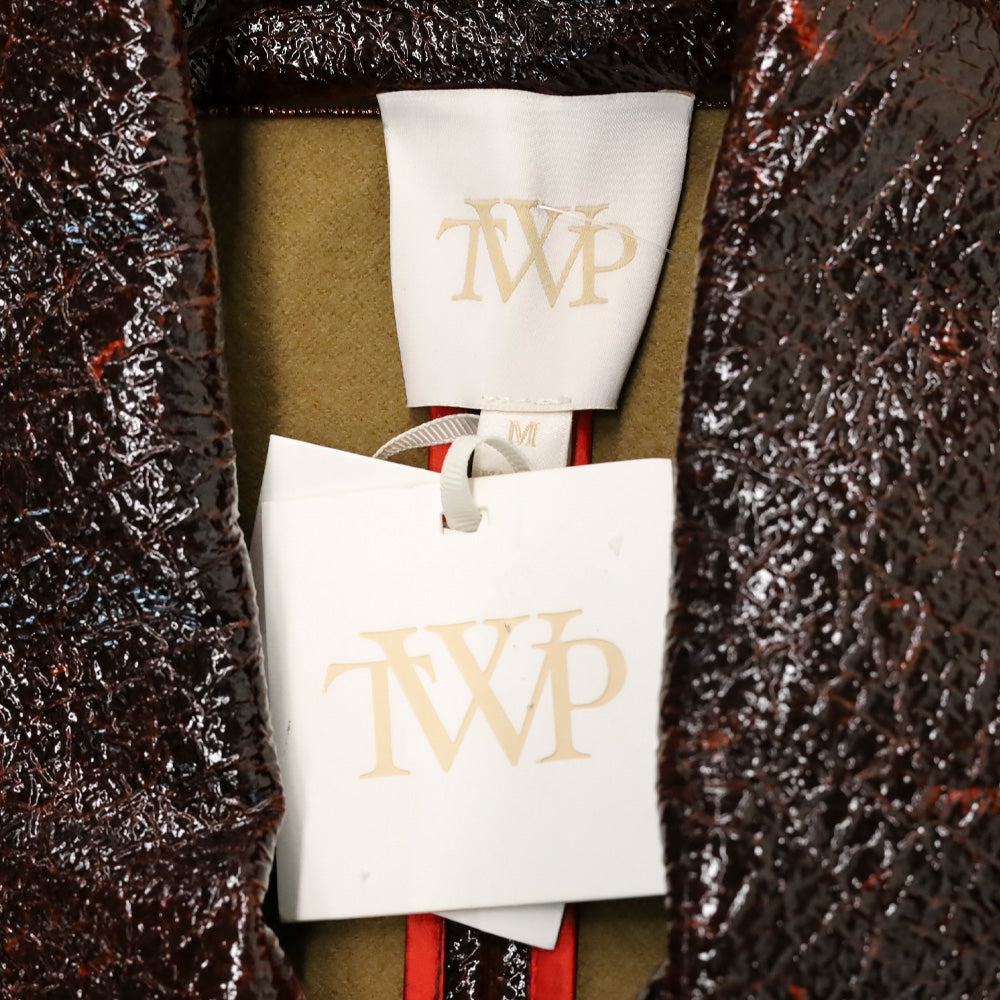 TWP Foreign Affair Burgundy Leather Trench Coat