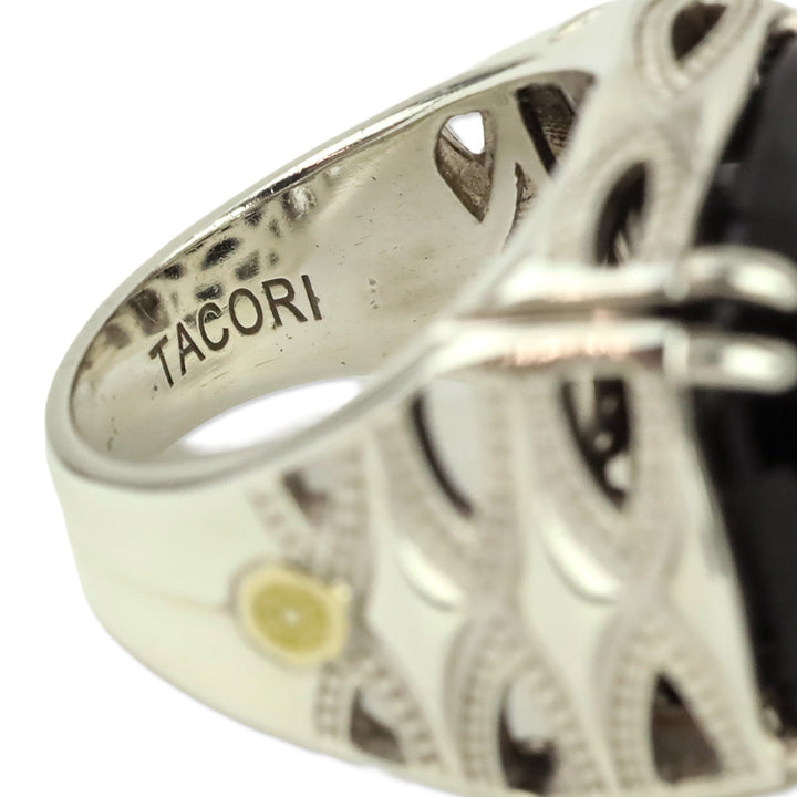 Tacori Sterling Silver and 18K Gold Cushion Onyx Ring