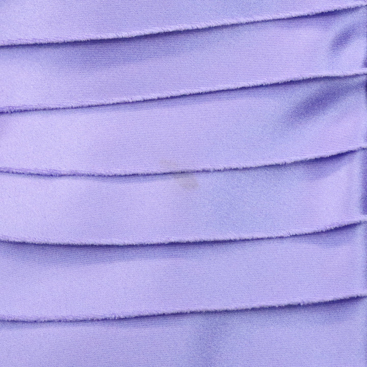 Tadashi Shoji Purple Satin Tiered Shutter Pleated Front Zip Jacket