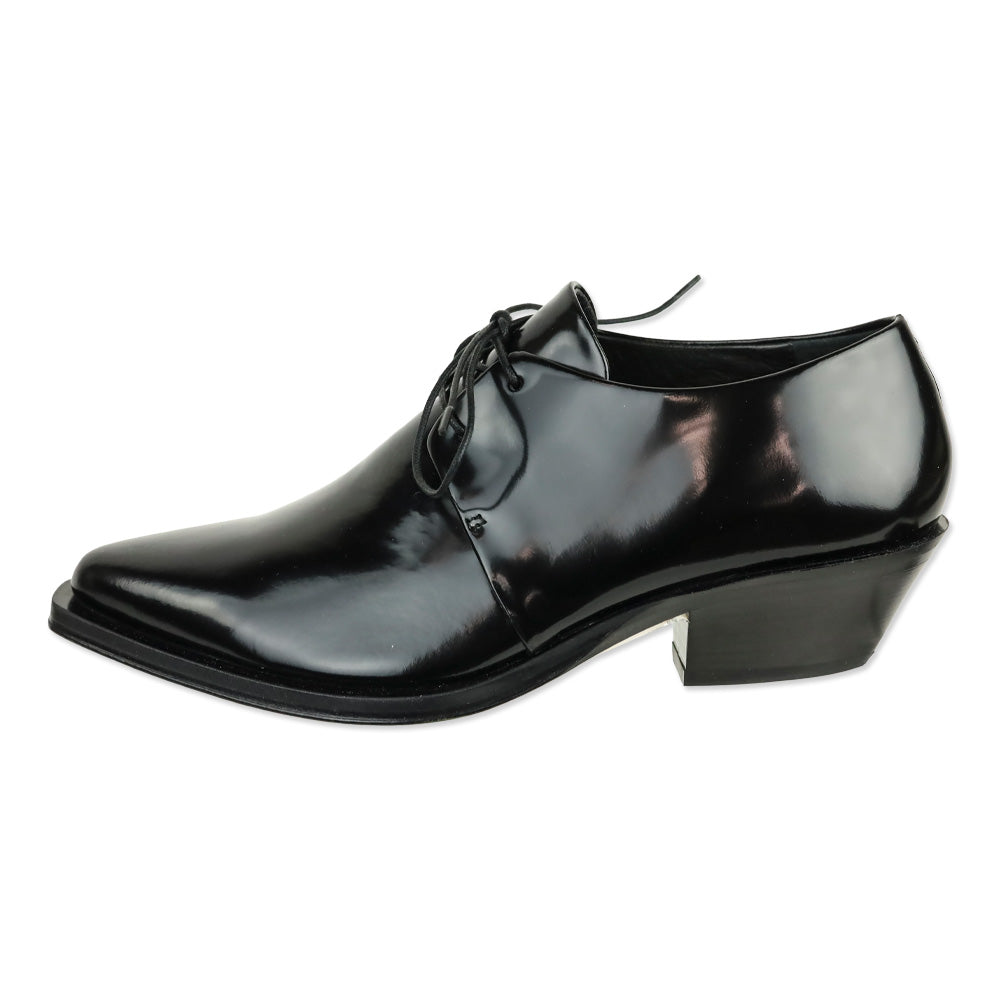 Tamara Mellon Black Abrasivato Maverick Derby Shoes