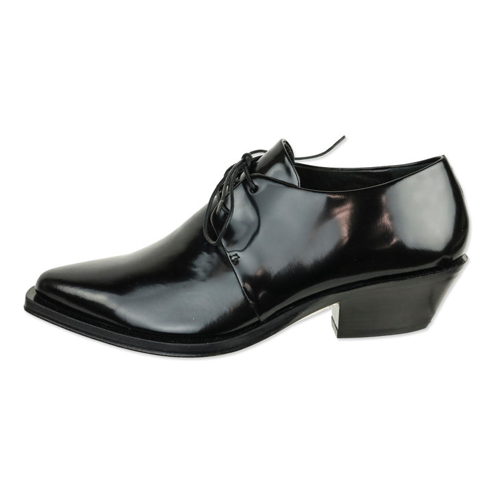 Tamara Mellon Black Abrasivato Maverick Derby Shoes