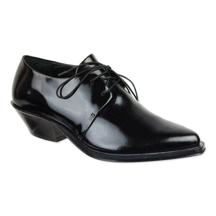 Tamara Mellon Black Abrasivato Maverick Derby Shoes