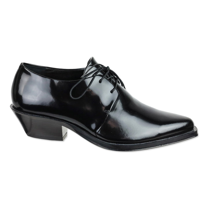 Tamara Mellon Black Abrasivato Maverick Derby Shoes