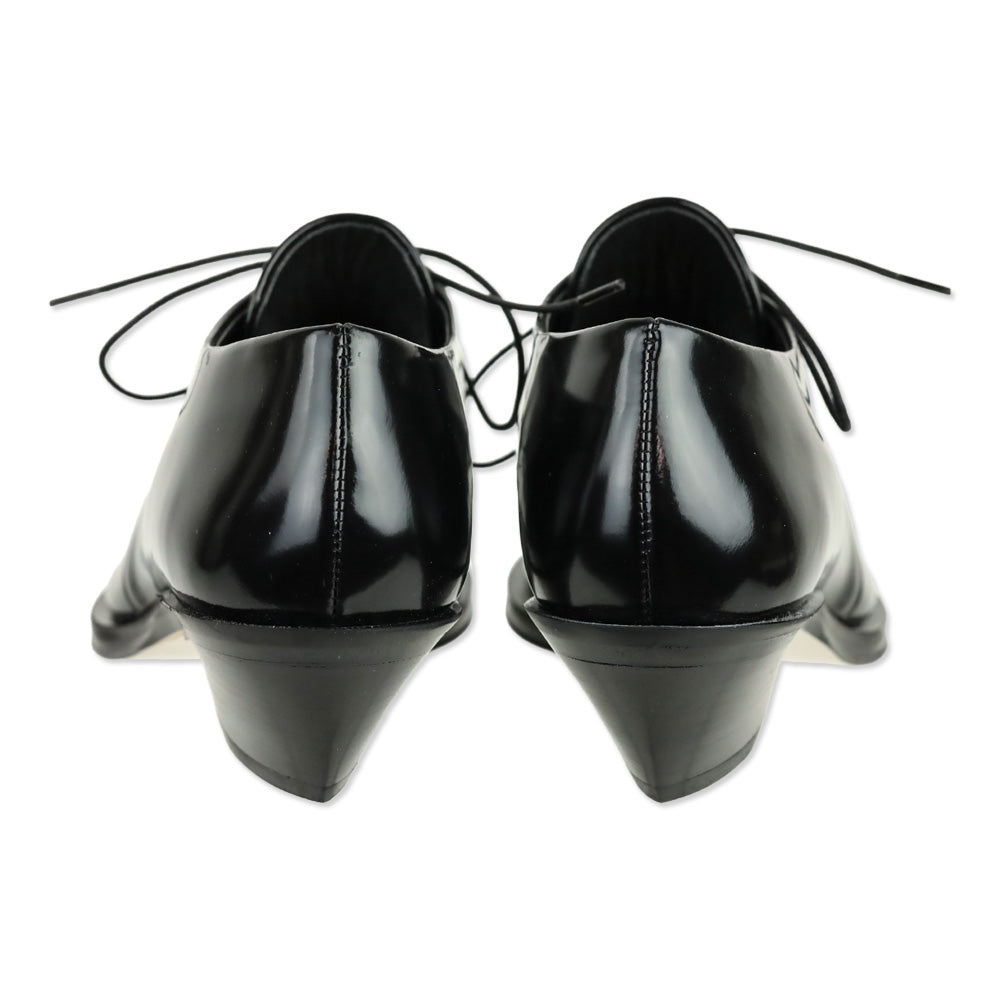Tamara Mellon Black Abrasivato Maverick Derby Shoes