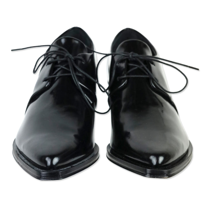 Tamara Mellon Black Abrasivato Maverick Derby Shoes
