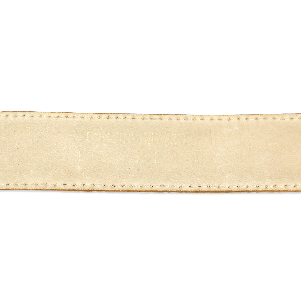 Tan Lizard Skin Gold Buckle Belt
