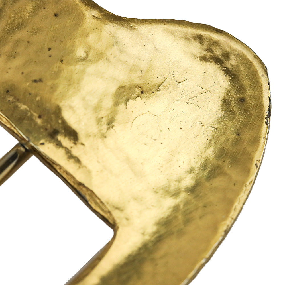 Tan Lizard Skin Gold Buckle Belt