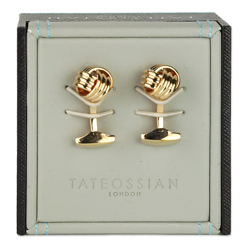 Tateossian Rose Gold Cable Knot Cufflinks