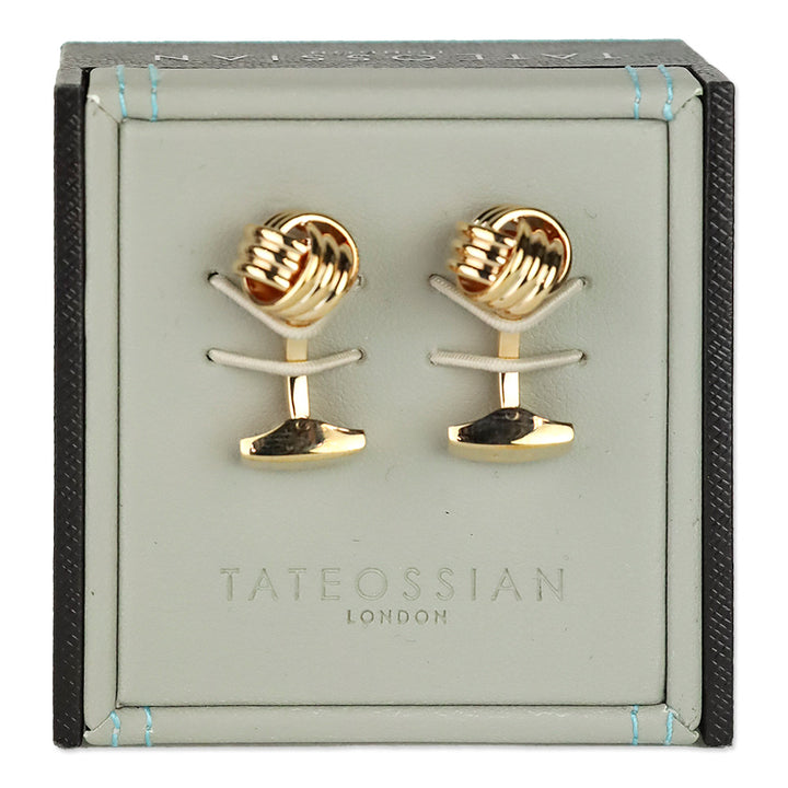 Tateossian Rose Gold Cable Knot Cufflinks