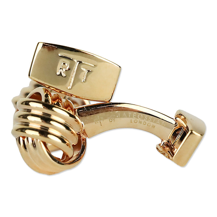 Tateossian Rose Gold Cable Knot Cufflinks