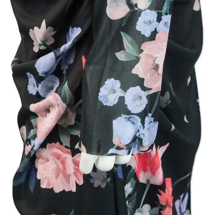 Ted Baker Black Floral Mesh Printed Column Dress