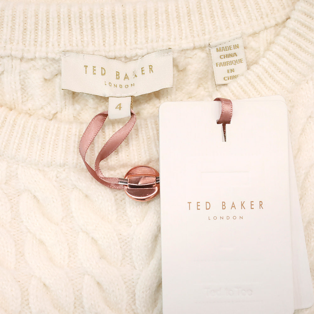 Ted Baker London Merida Natural Cable Knit Peplum Jumper
