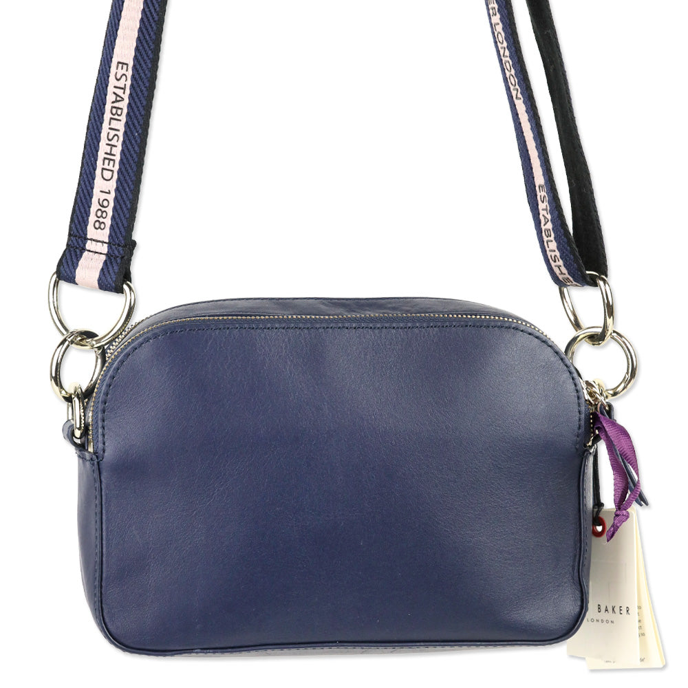 Ted Baker Navy Darcelo Branded Webbing Camera Bag