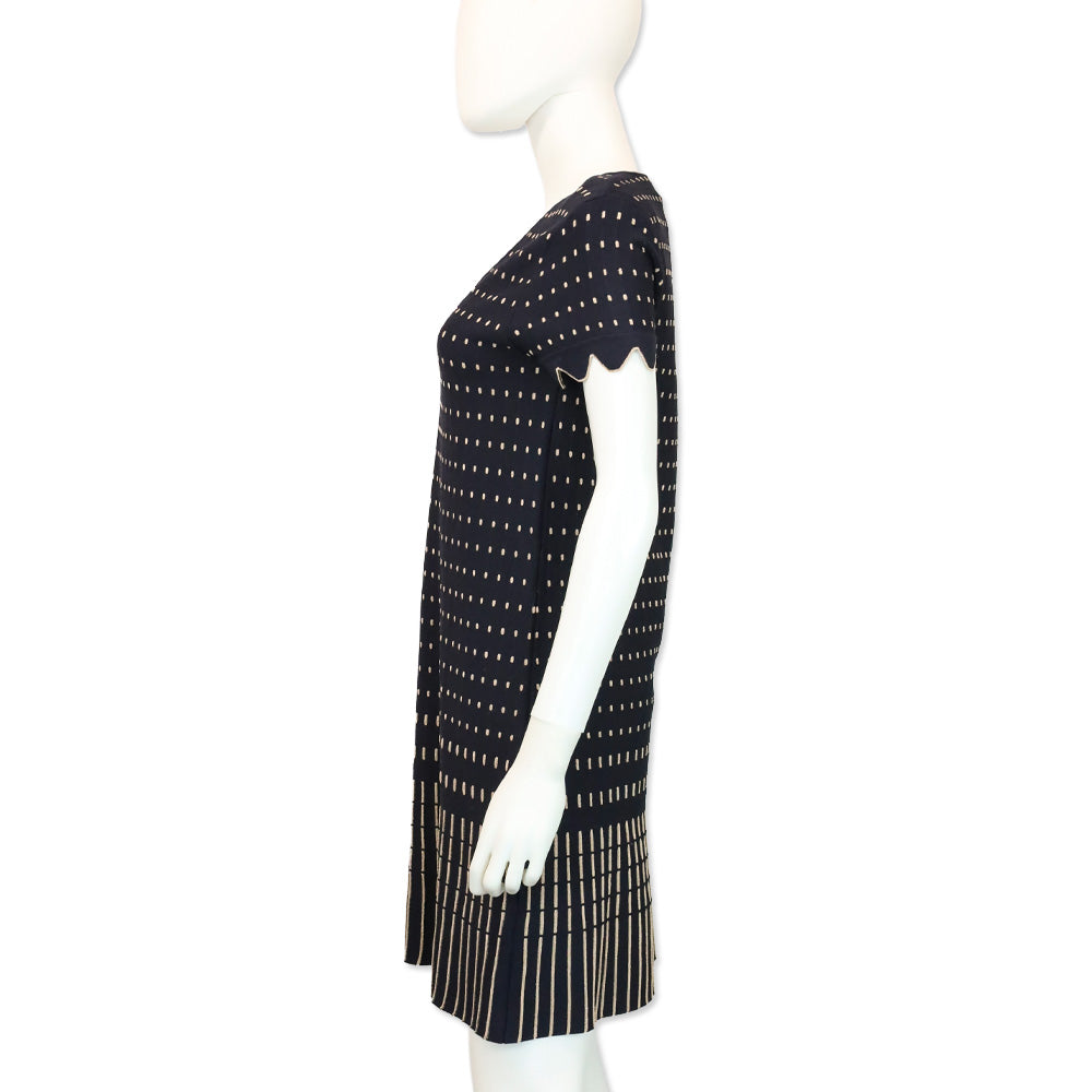 Ted Baker Navy Maciiey Stitch Detail Knitted Dress
