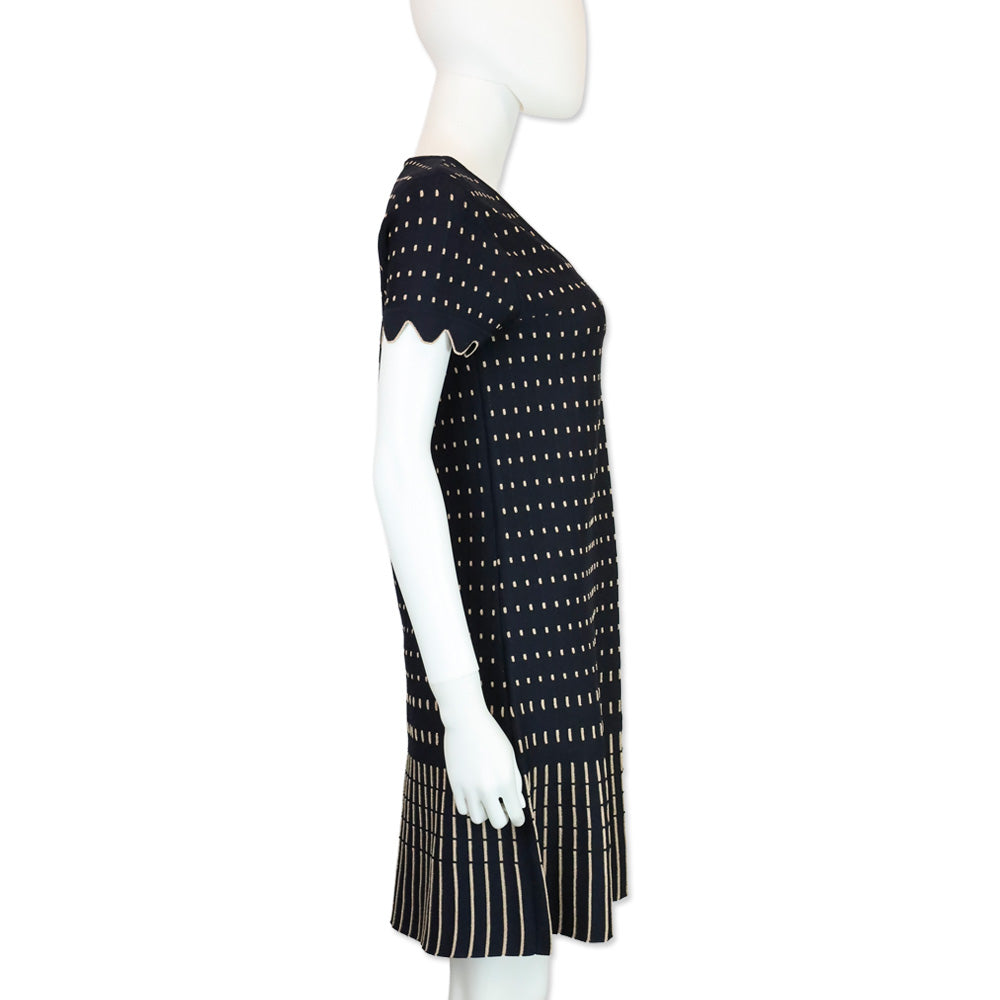 Ted Baker Navy Maciiey Stitch Detail Knitted Dress