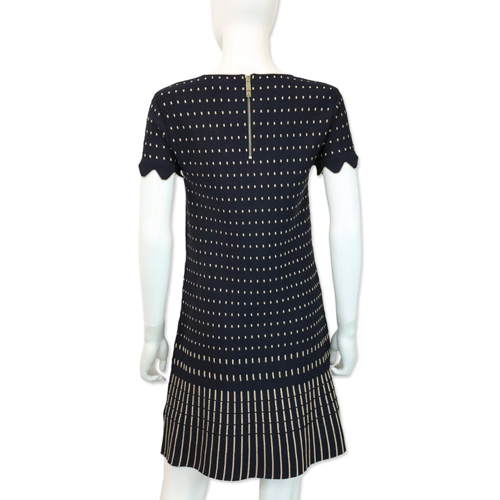 Ted Baker Navy Maciiey Stitch Detail Knitted Dress