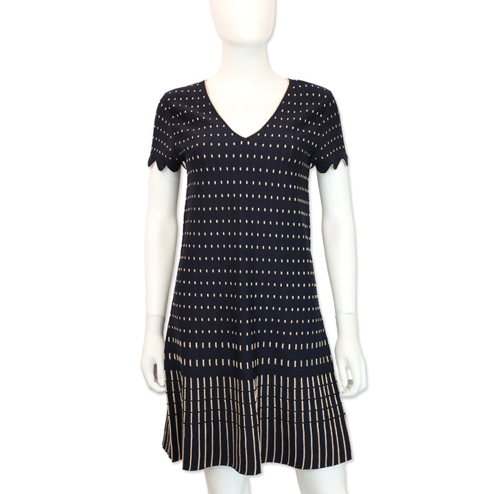 Ted Baker Navy Maciiey Stitch Detail Knitted Dress